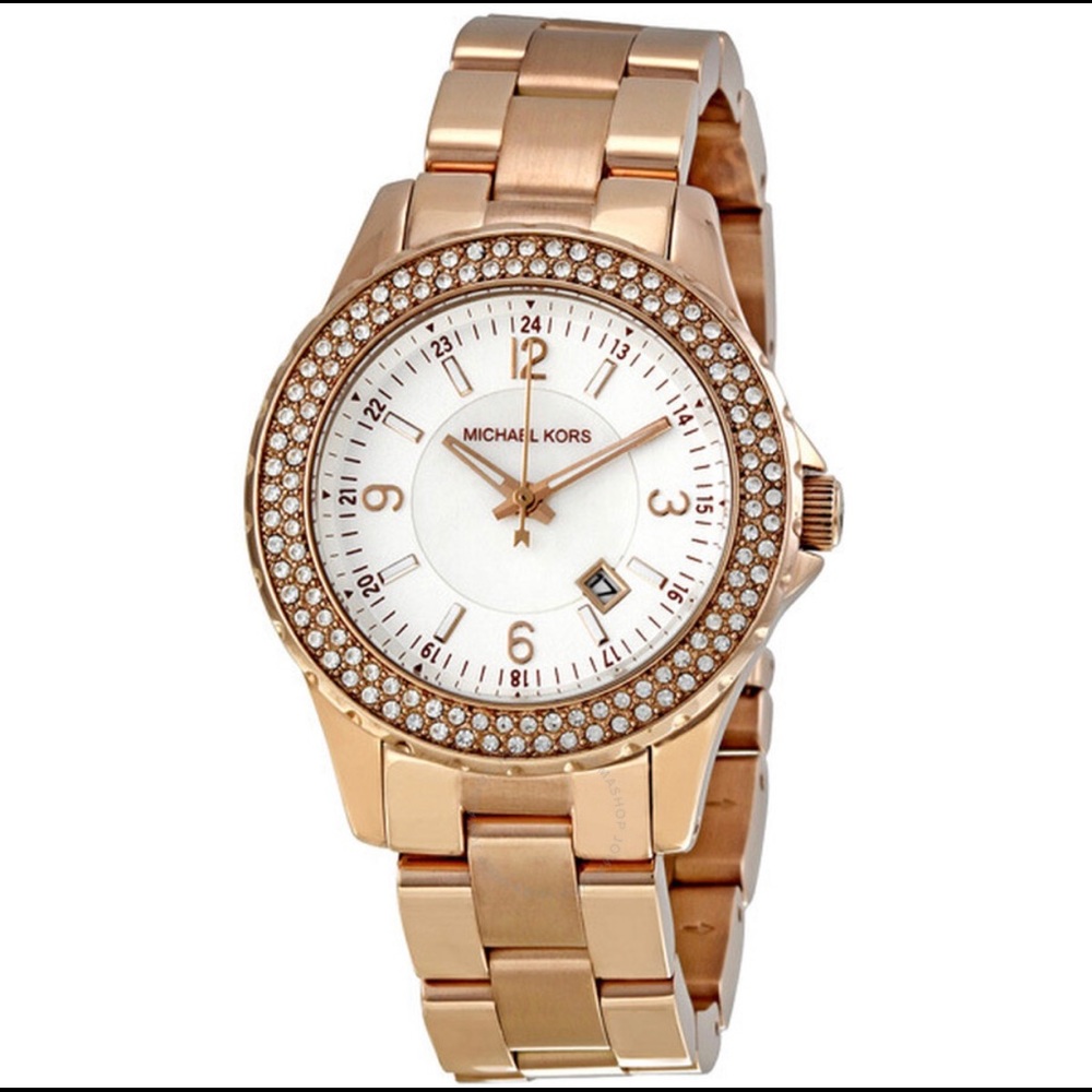 Michael Kors Quartz Rose Gold w/White Dial Watch